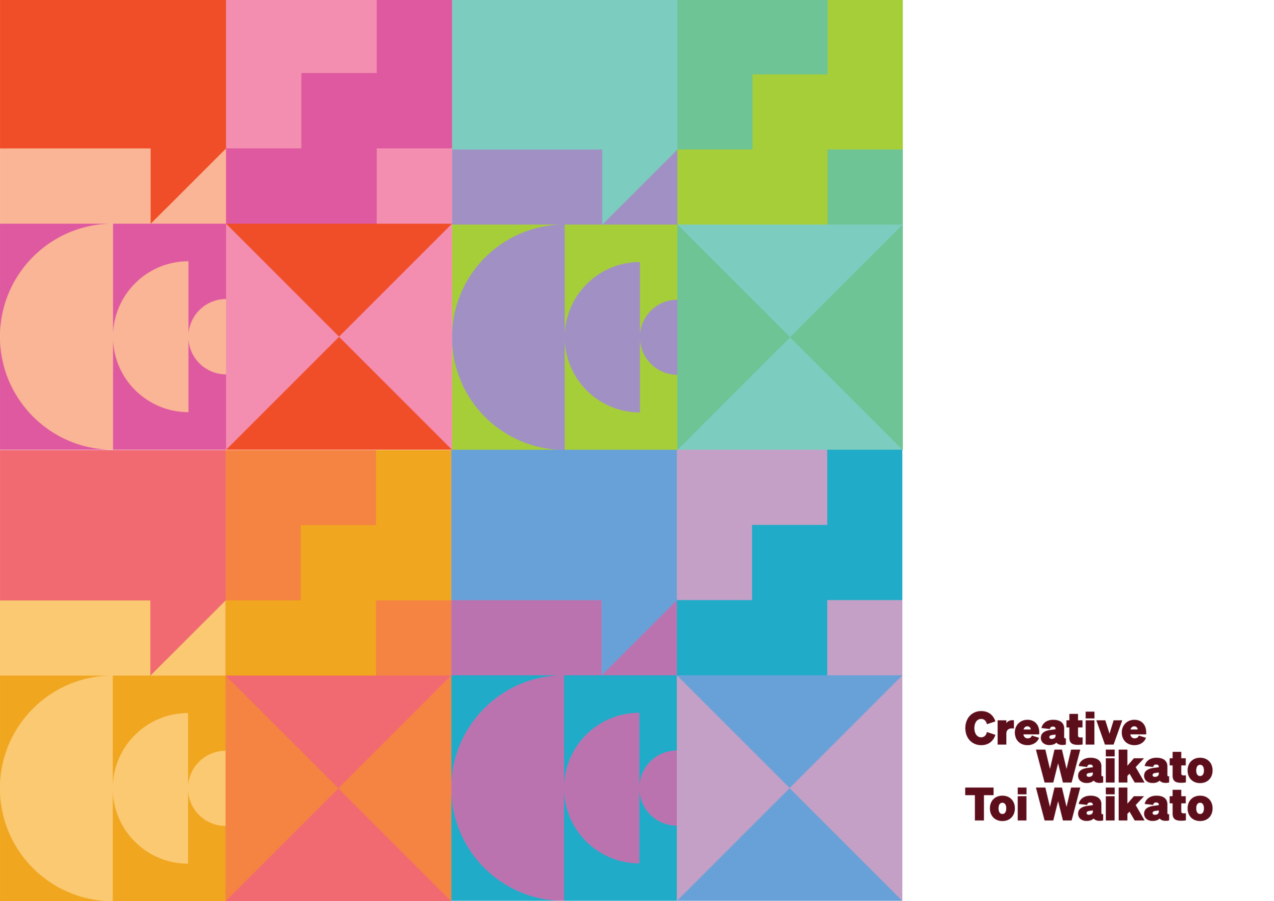 Creative Waikato Colours pou and new logo